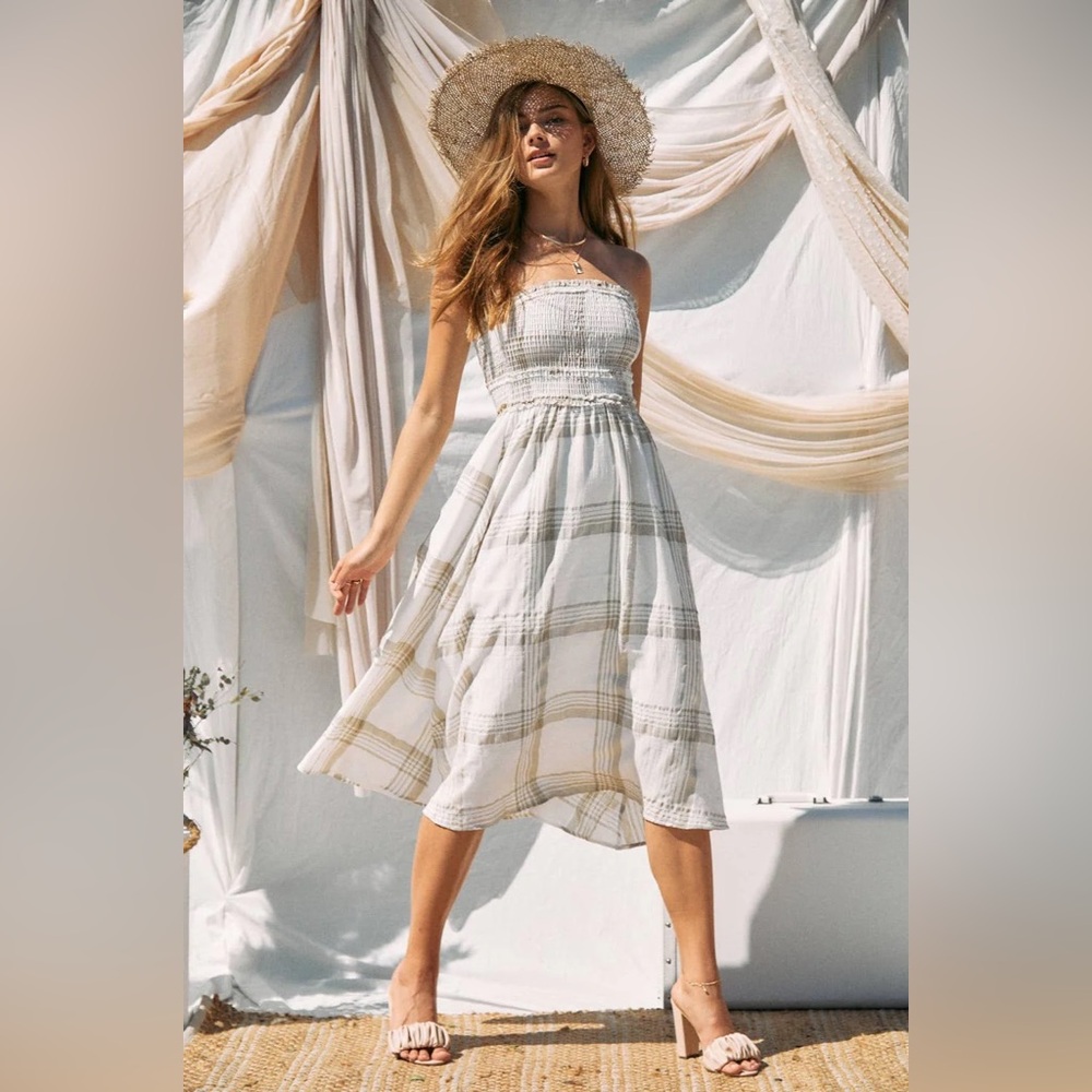 ENDLESS BLU  cute strapless DRESS